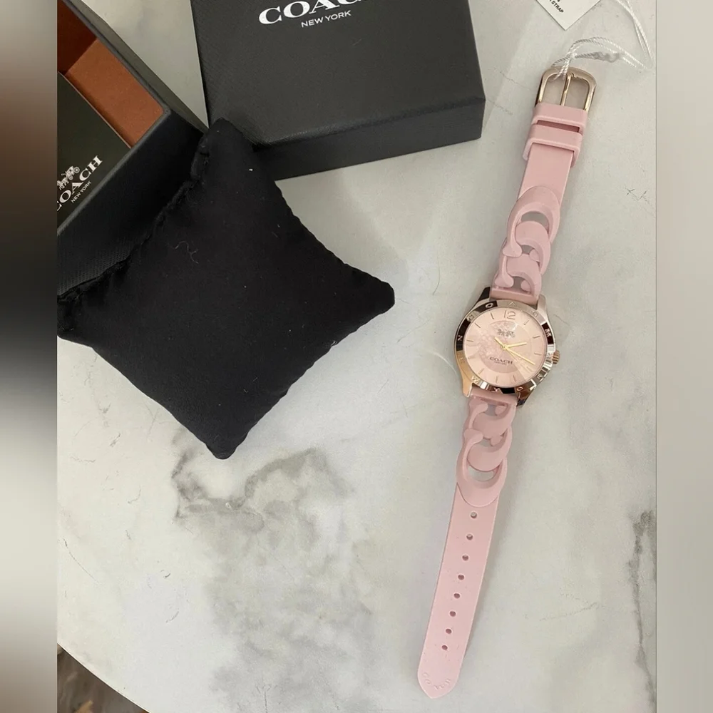 Coach Pink and Gold Women's Watch - Picture 10 of 11